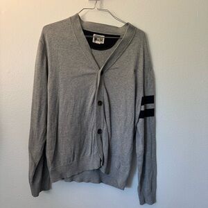 Converse One Star Gray Button-Up Cardigan Men’s XL $25